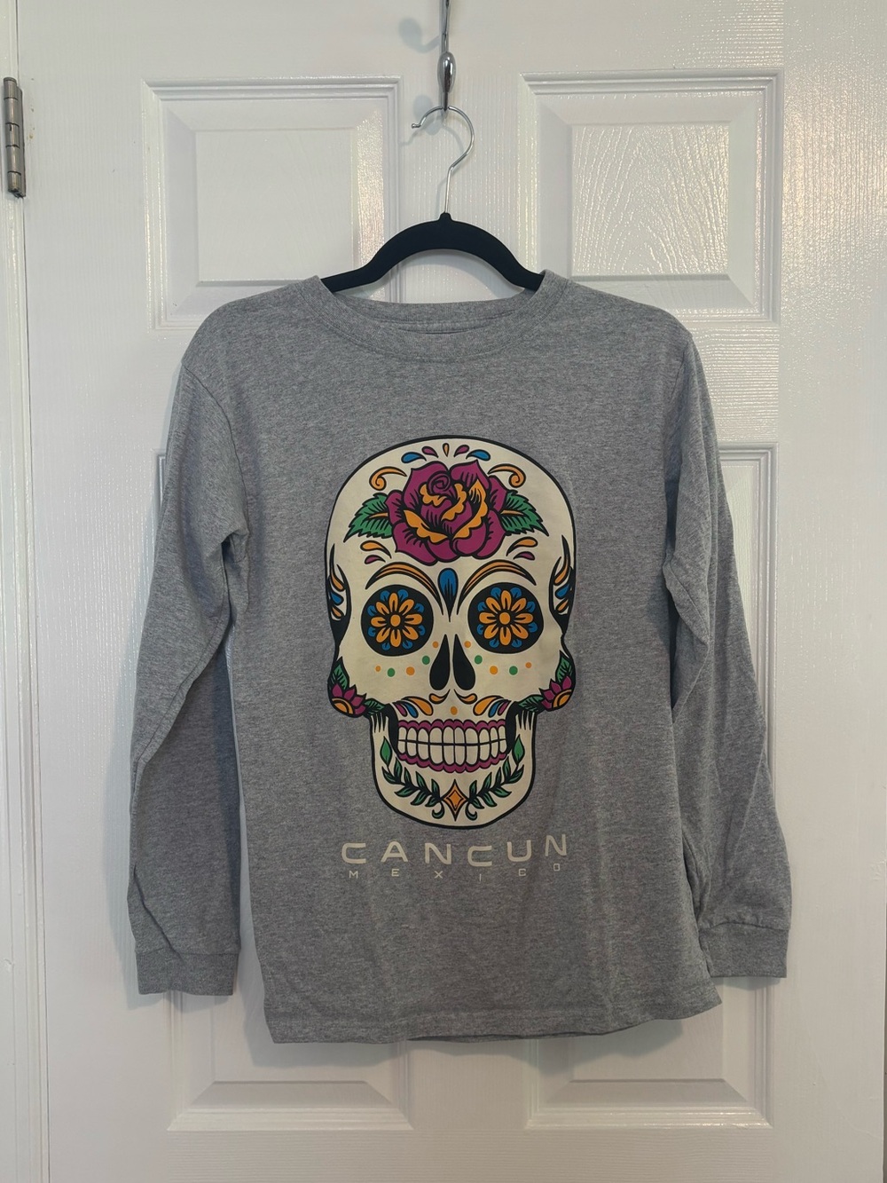 Mexico Sugar Skull Long Sleeve T-Shirt